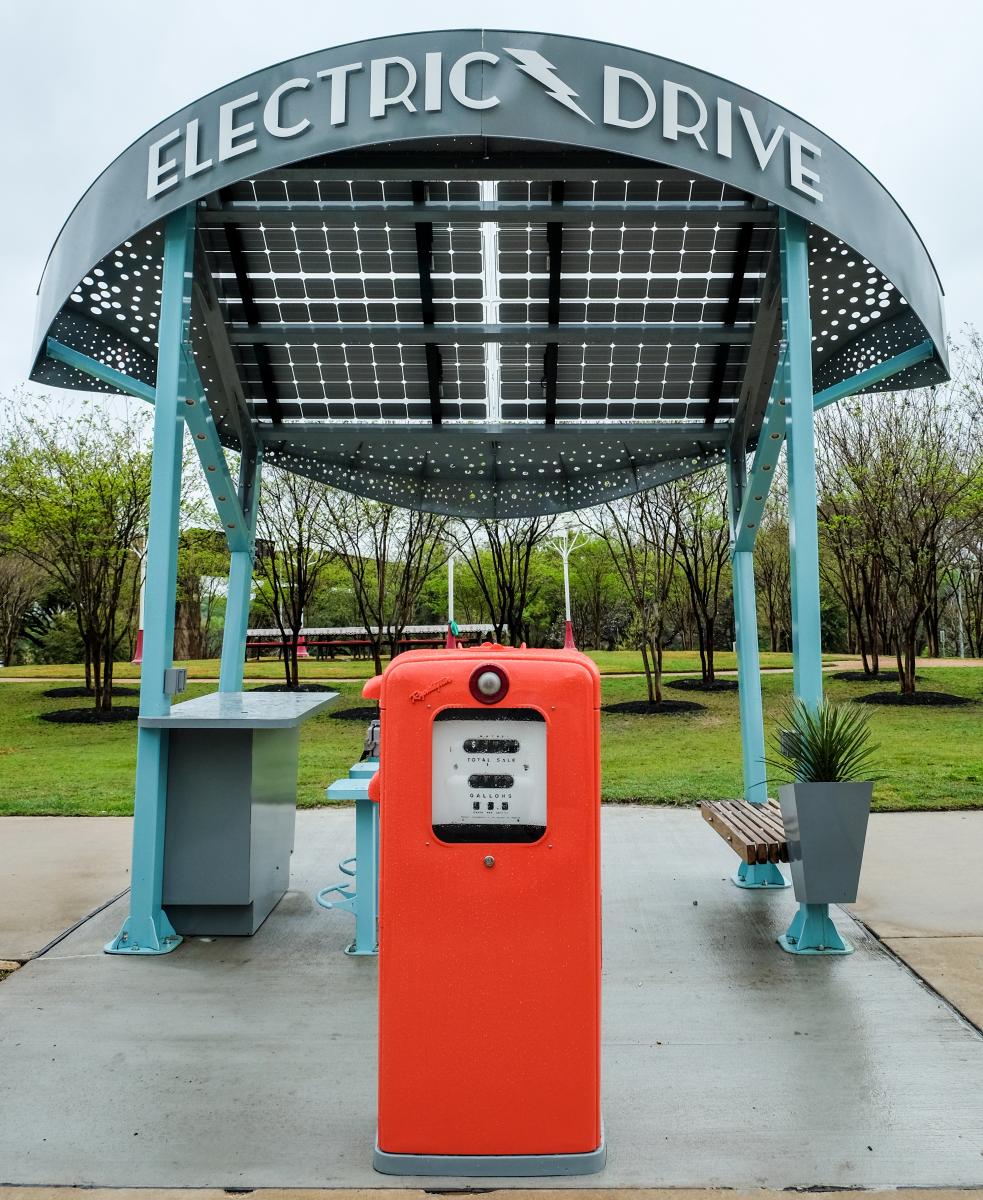 Electric Drive solar kiosk.